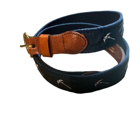 Leather Man Ltd Men’s Flying Bird Blue Belt Top Grain Leather Size 42 - Picture 1 of 11